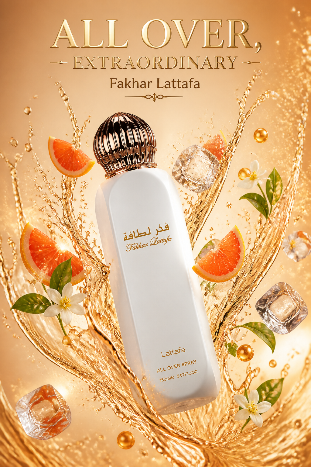 Lattafa Fakhar Women All Over Spray for Women 150 ml
