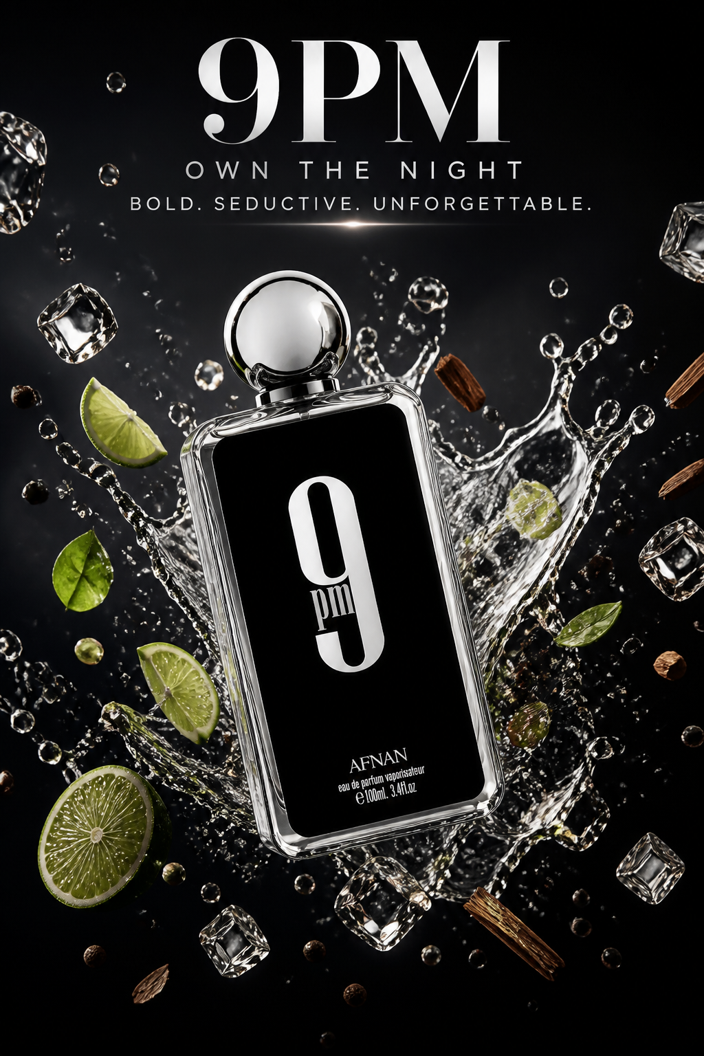 Afnan 9 PM Eau de Parfum for Men 100 ml