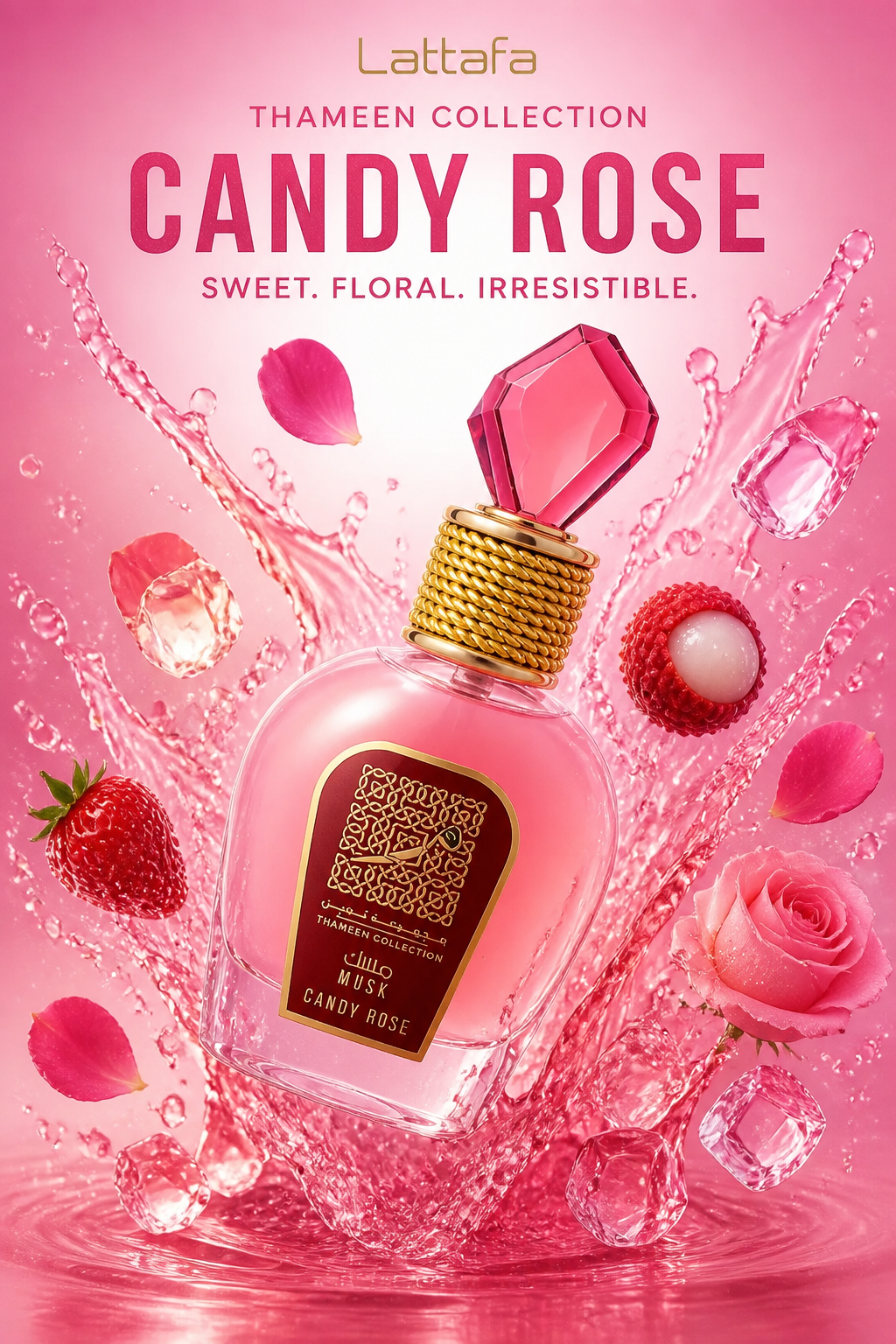 Lattafa Candy Rose Eau de Parfum for Women 100 ml